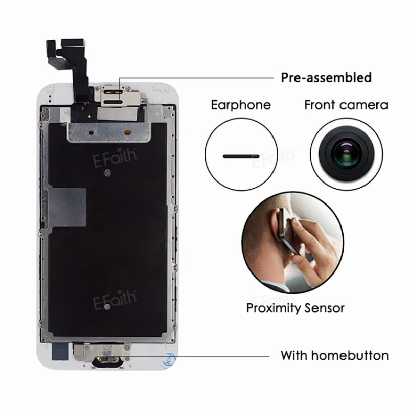 LCD Screen For iPhone 6S Full Digitizer Replacement Housing with Home Button