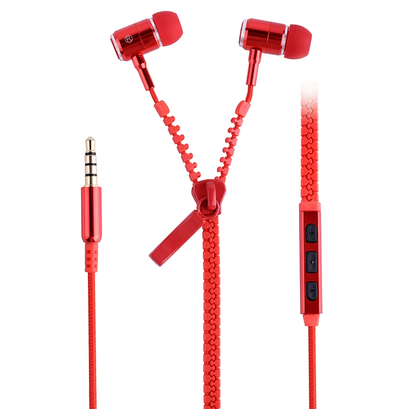 Auriculares con cremallera en la oreja