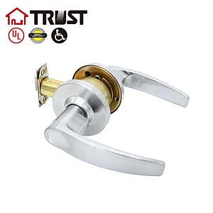 TRUST 4413-SC Grade 2 Commercial Duty Cylindrical Lever Lockeset, UL Rated, Satin Chrome US26D (Passange)