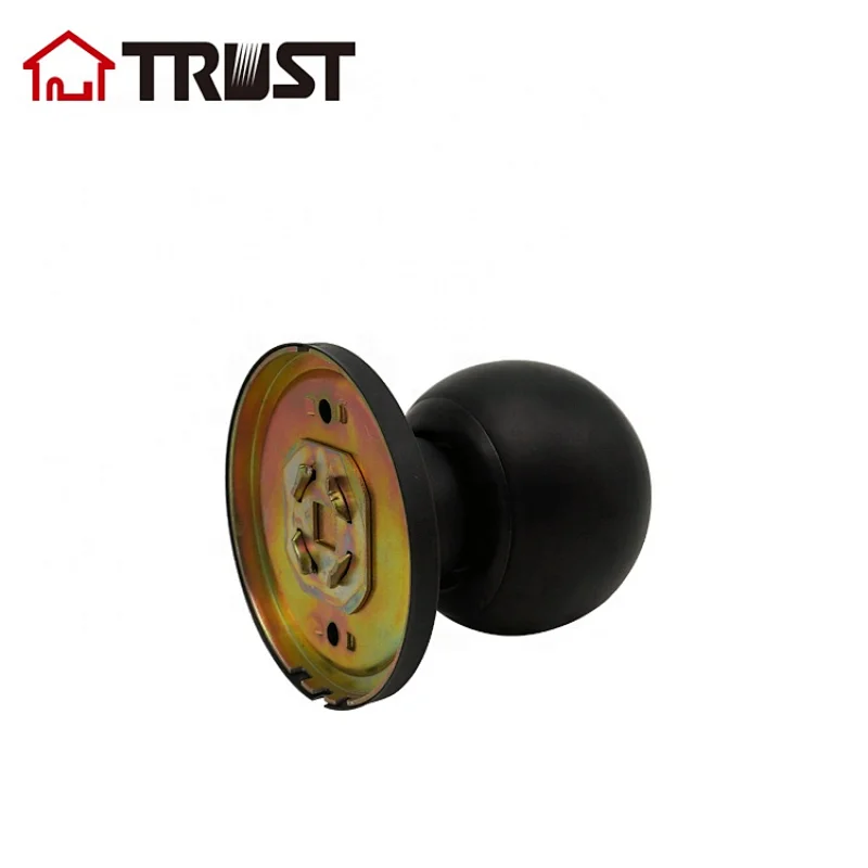 TRUST 3870-RB Round Interior Door Knob Door Handle Lock Half Dummy Keyless Door knobs ORB Finish