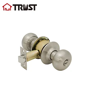 TRUST 3352-SS  Round Knob Door Lock Privacy Cylindrical Knob Lock