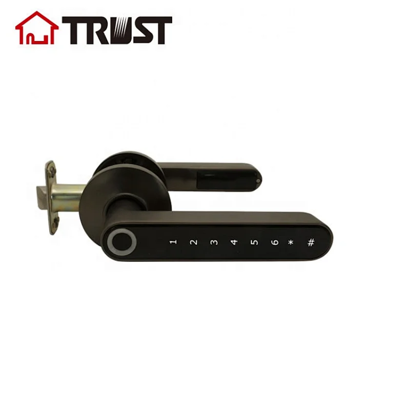 TRUST 9401-SBN Smart Door Lock, Keyless Entry Door Lock, Keypad Door Lock, Fingerprint Door Lock Keypad Entry Door Lock