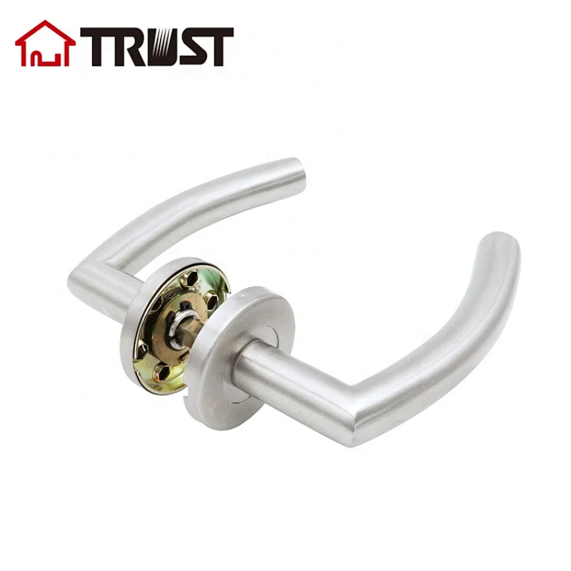TRUST TH020-SS Manufacturer Stainless Steel Lever Door Handle Pull Handle Lock For Metal Wooden Door