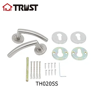 TRUST TH020-SS Manufacturer Stainless Steel Lever Door Handle Pull Handle Lock For Metal Wooden Door
