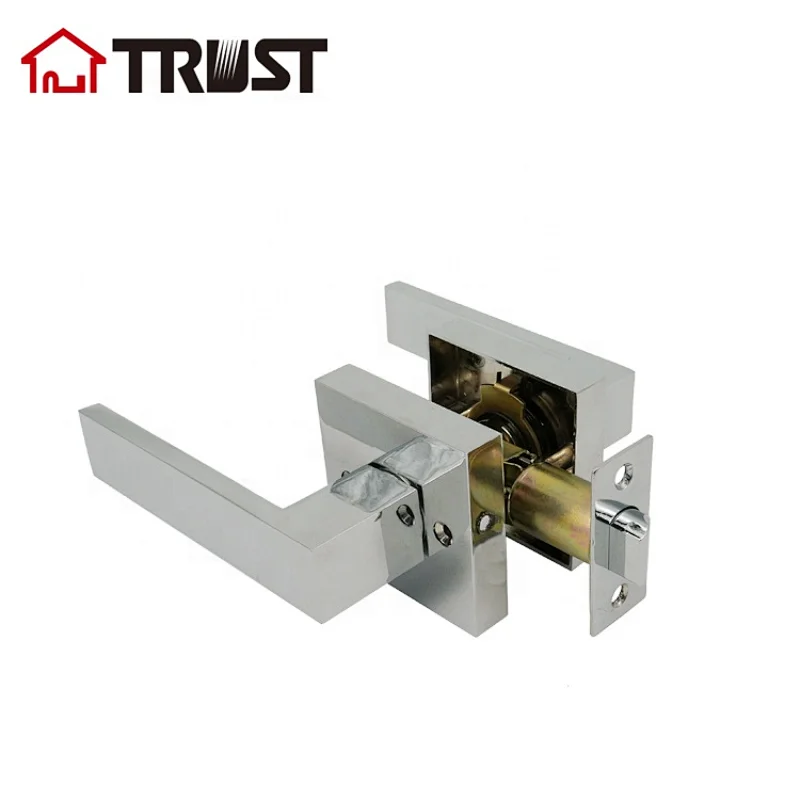 TRUST 6913-CP Heavy Duty Tubular Lever Handle  Passage function ANSI Door Lock