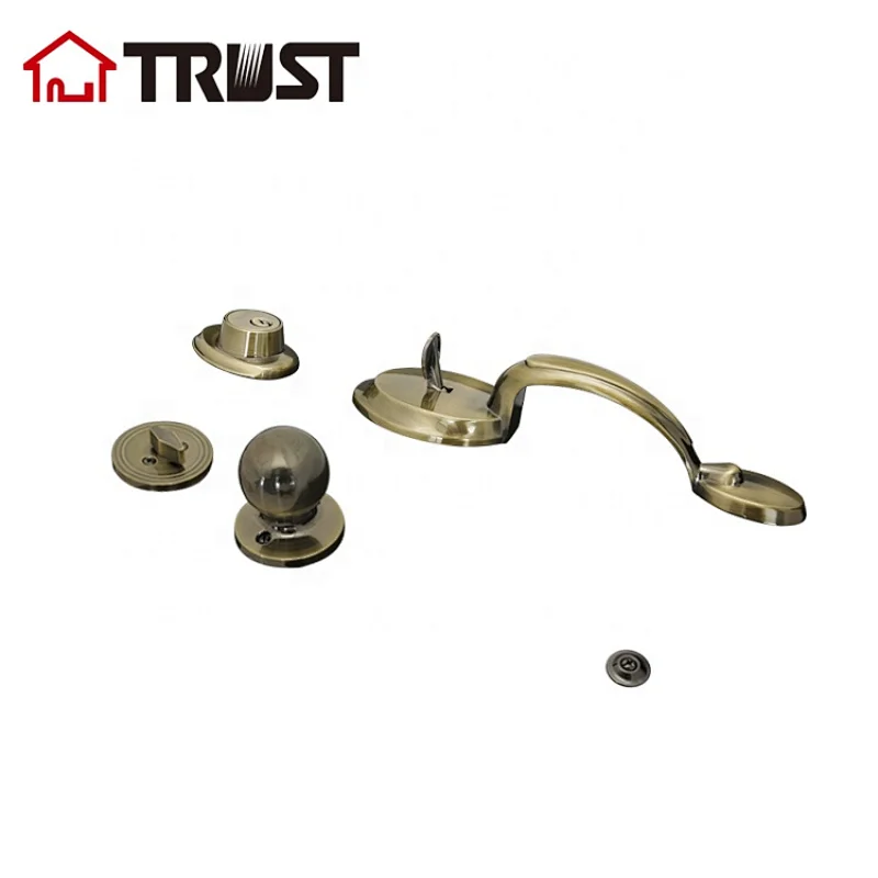TRUST 8501ZH-K87-AB Zinc alloy HandleSet With Single Cylinder Deadbolt Grip Handle