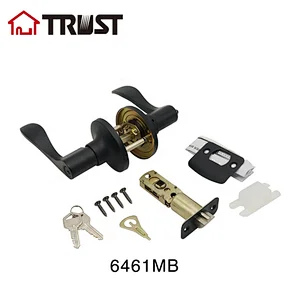 TRUST 6461-MB  Factory Hot Sale Door Lock ANSI Grade 3 Entry Lock Tubular Lever Handle Lock