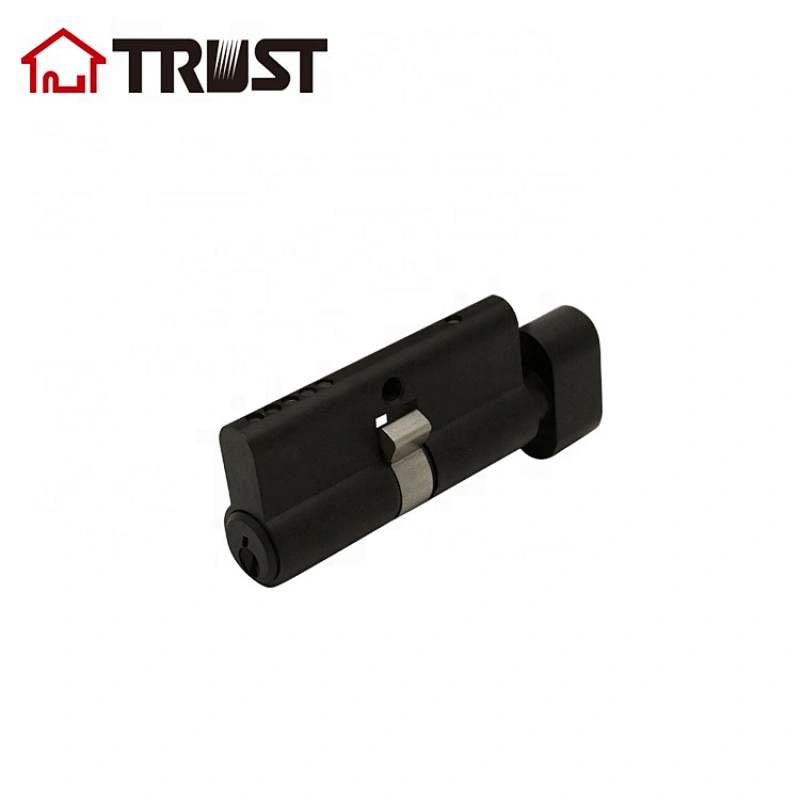 TRUST A60-MB-T01Black Color 5 Pin Cylinder brass security Euro profile lock cylinder with thumb turn