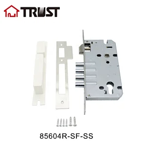 TRUST 8560-4R-SF-SS Standard european lock body  stainless steel mortise cylinder door lock body with 4  Bolt