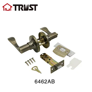 TRUST 6462-AB ANSI Grade 3 Tubular Lever Lock Bathroom Function In Antique Brass Finish