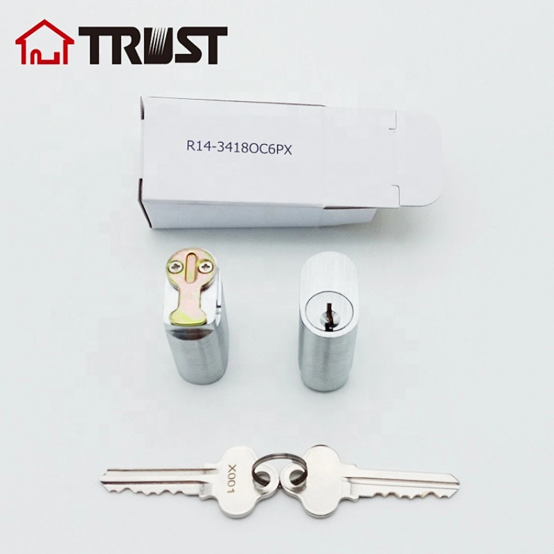 TRUST OV34-SC 34mm Brass Oval Cylinder High Security Lock Cylinder For Safe Cylinder Lock