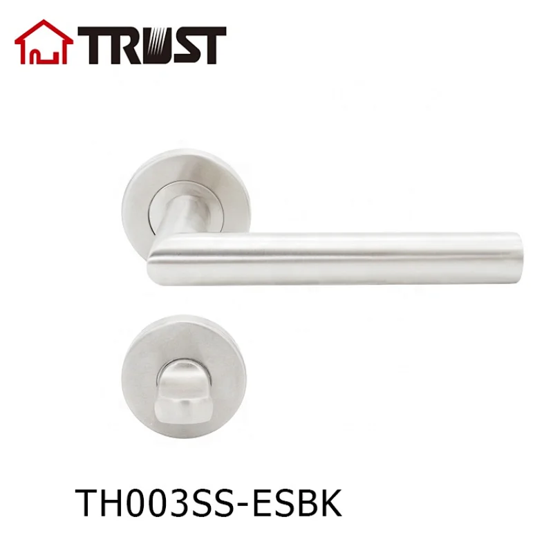 TRUST TH003-SS-ESBK SUS304 Bathroom Toilet Door Turn Bolt Latch Lock Privacy Safety With Door Handle