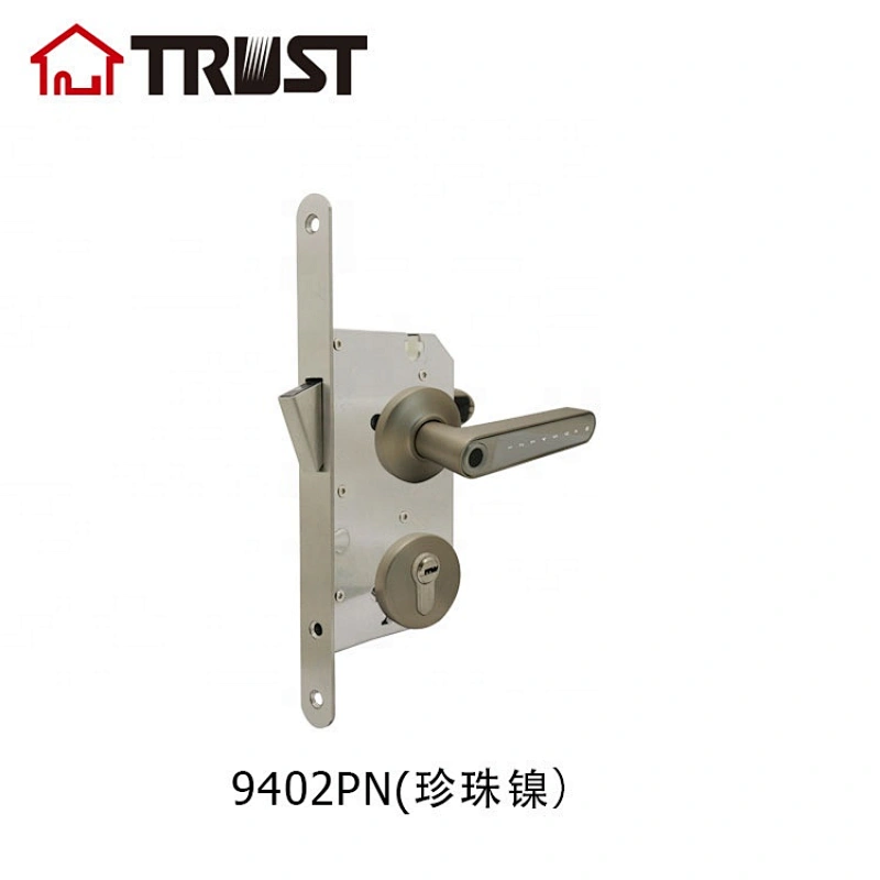 TRUST 9402-PN Keyless Entry Door Lock w/ Electronic Keypad Bluetooth APP SmartKey, Smart Deadbolt Door Lock Easy Install, Smart Lock for Home Apartment Office Hotel