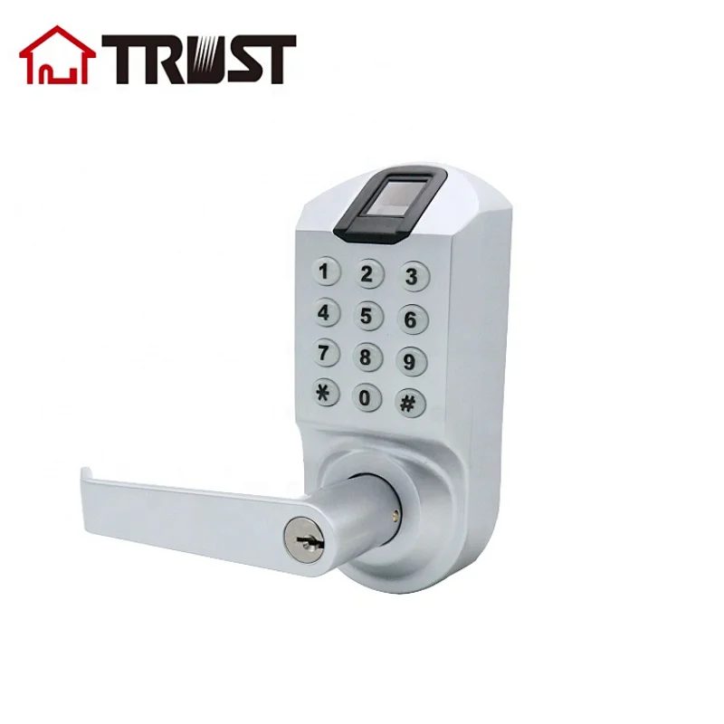 TRUST 9201-SC Smart Door Lock, Keyless Entry Door Lock, Keypad Door Lock, Fingerprint Door Lock, Keypad Entry Door Lock, Satin Chrome