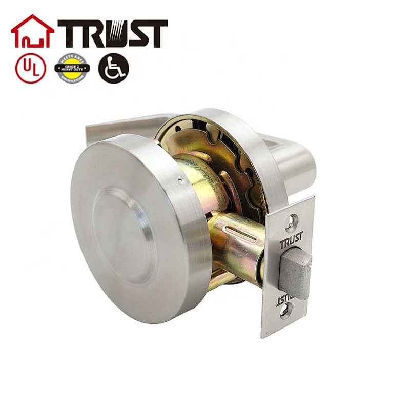 TRUST 4579-A-SN ANSI Heavy Duty Designer Commercial Lever Door Lock (Satin Nickle, 26D), Grade 2 Industrial Door Handle - UL 3 Hour Fire Rated