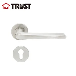 TRUST TH038-SS Stainless Steel Lever Door Handle Set For Security Door With Rose