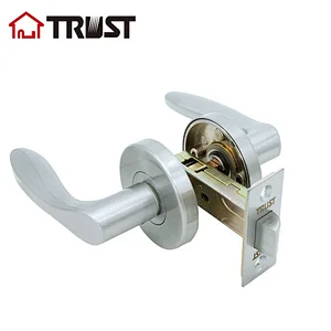 TRUST ZH028 PS-SC Modern Door Handles Levers ( Passage) in Satin Chrome - Polished Chrome Finish