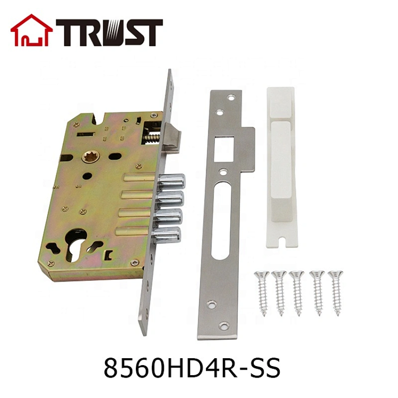 华信8560HD-4R-EU-SS 304不锈钢插芯锁门锁防盗门标准木门通用锁体