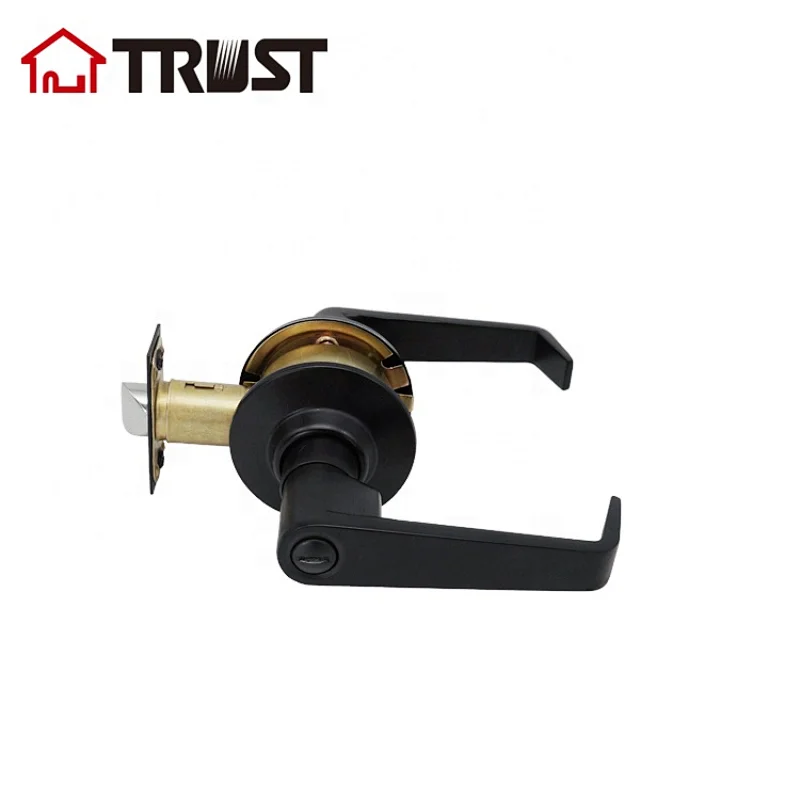TRUST 3432-MB  Factory Hot Sale Cylindrical Privacy Bathroom Toilet Lever Door Lockset