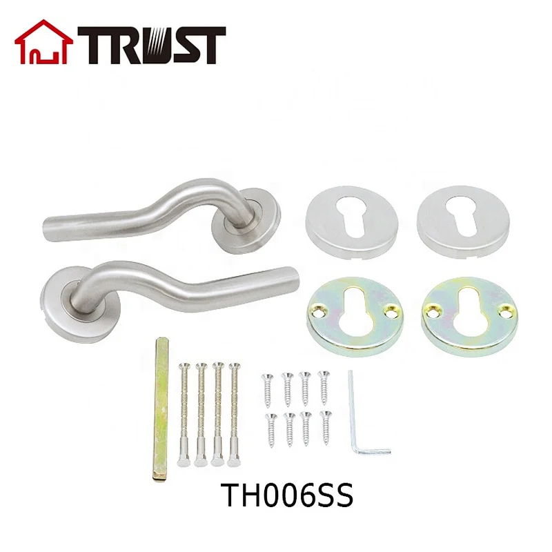 TRUST TH006-SS Fashionable Double-Sided Push-Pull Stainless Door Handle for Wood Steel Door