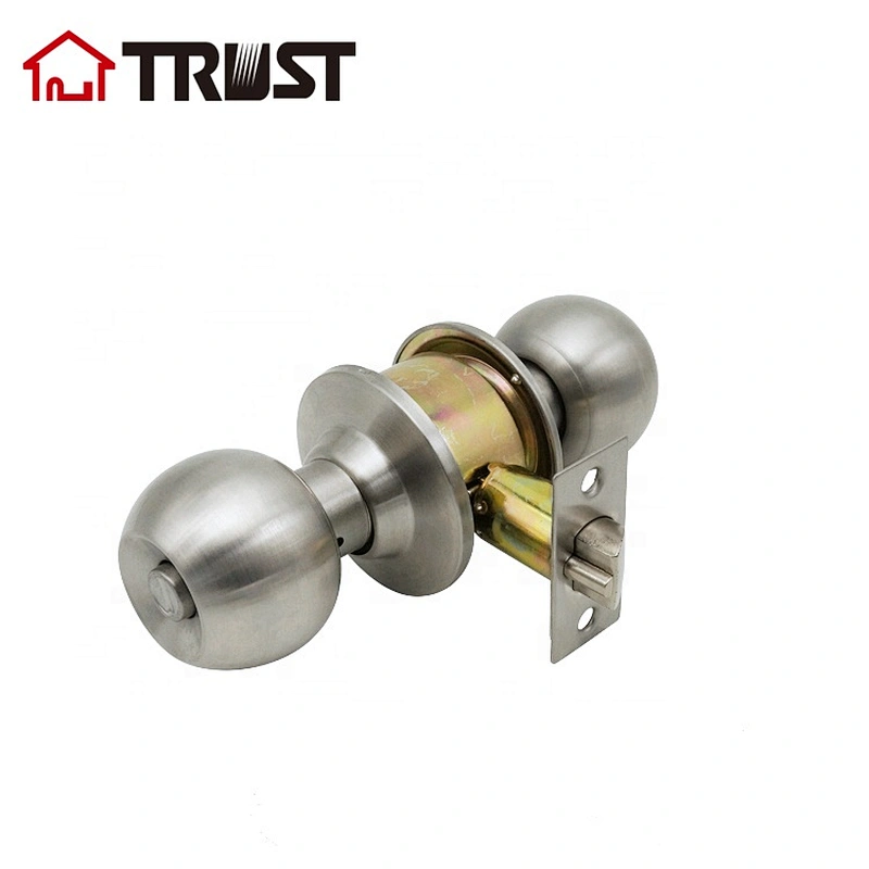 TRUST 3871-SS Interior Door Handles Cylinder  Stainless Steel Security Rose Handle Knobs Lock