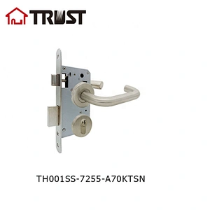 TRUST TH001-SS-7255-70KT Heavy Duty Mortise Lock Tube Stainless Steel Lever Handle Lever Set