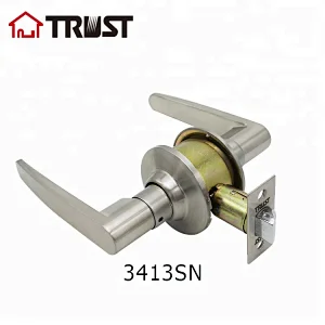 TRUST 3413-SN  American Style Ansi Grade 3 Cylindrical Lever Handle Interior Doors Passage function Door Lock