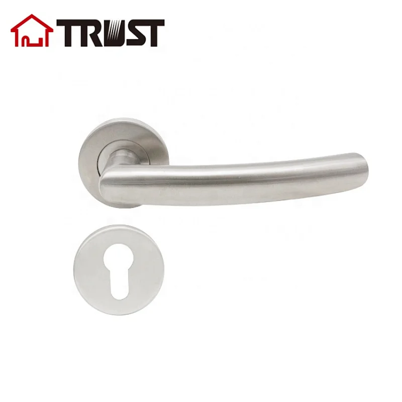 TRUST TH020-SS Manufacturer Stainless Steel Lever Door Handle Pull Handle Lock For Metal Wooden Door