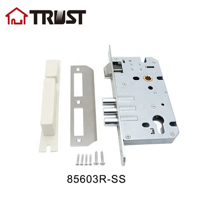 TRUST 8560-3R SS CE certificate Stainless steel security anti drill 3 point bolt Mortise Door Lock body
