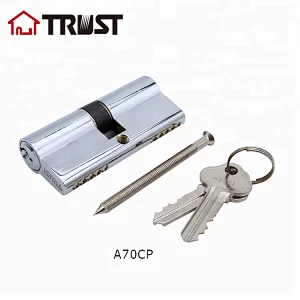 TRUST A70-CP Double open Euro Cylinder  Double Keys Brass Cylinder Door Lock Cylinder