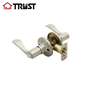 TRUST 6461-SN Satin Nickel ANSI Grade 3  Entry Lock Tubular Lever Lock For Wooden Door