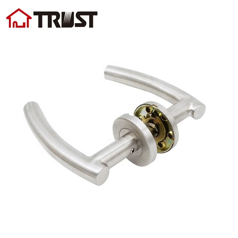 TRUST TH019-SS  Fashionable House Decoration Washroom Wood Door Lever Handle Stainless Steel Door Handle