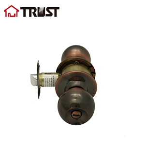 TRUST 3872-AC Stainless Steel  Privacy Round Knob Door Lock Antique Copper