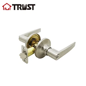 TRUST 6411-B-SN ANSI Grade 3 Entrance Straight Handles Door Lock In Brushed Nickel