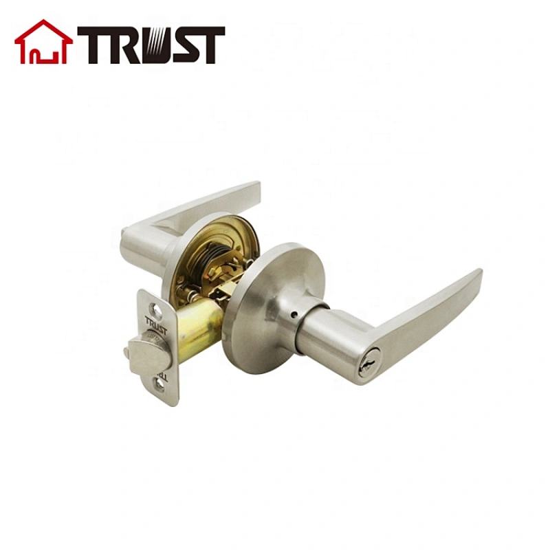 TRUST 6411-B-SN ANSI Grade 3 Entrance Straight Handles Door Lock In Brushed Nickel