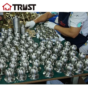 TRUST 4371-PB HDynasty Hardware AUG-00-26D Grade 2 Commercial Duty Office Door Keyed Lever Lockset, Polished Brass Finish