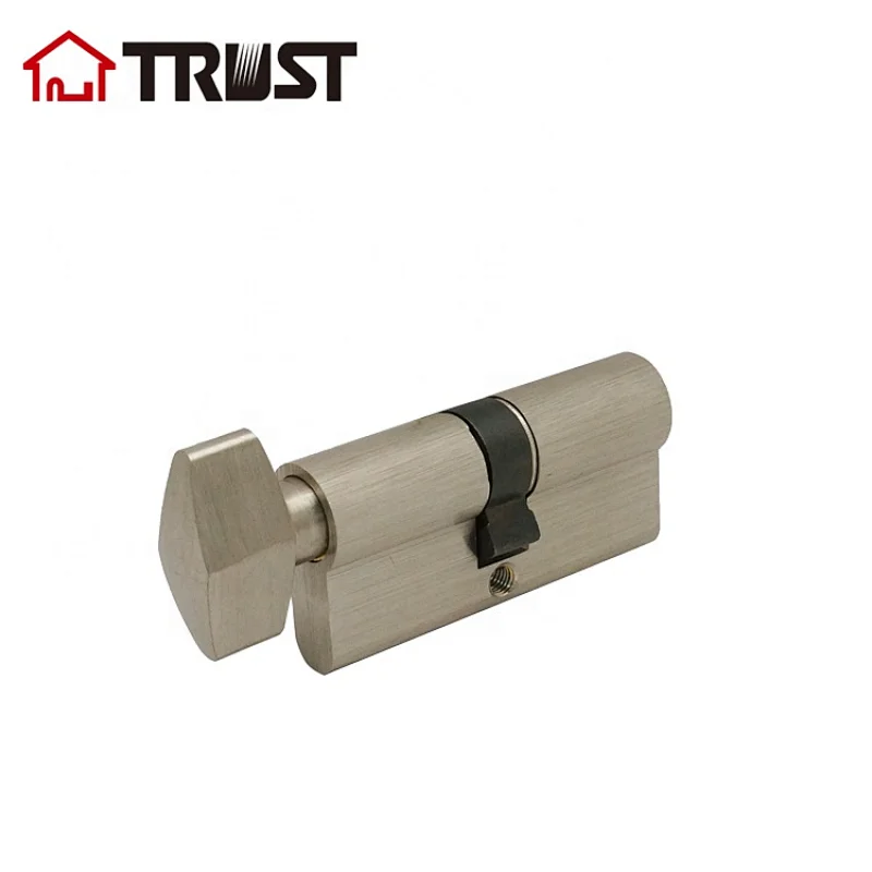 TRUST A60-SN-L01  European cylinder With Rhombus Shape Turn In Satin Nickel