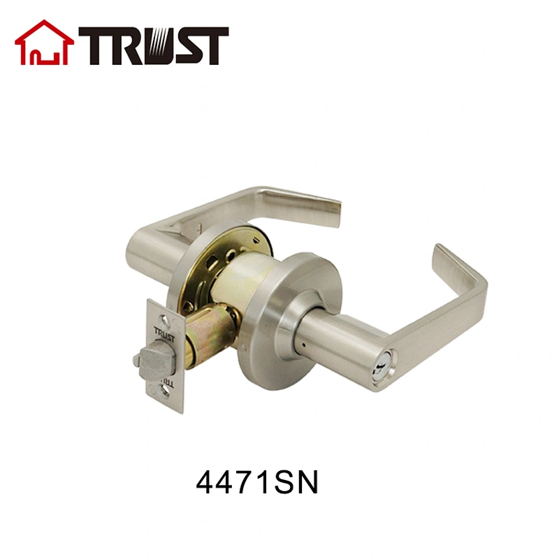 华信4471SN多功能可选门锁 美式二级防火锁 筒式锌合金执手锁
