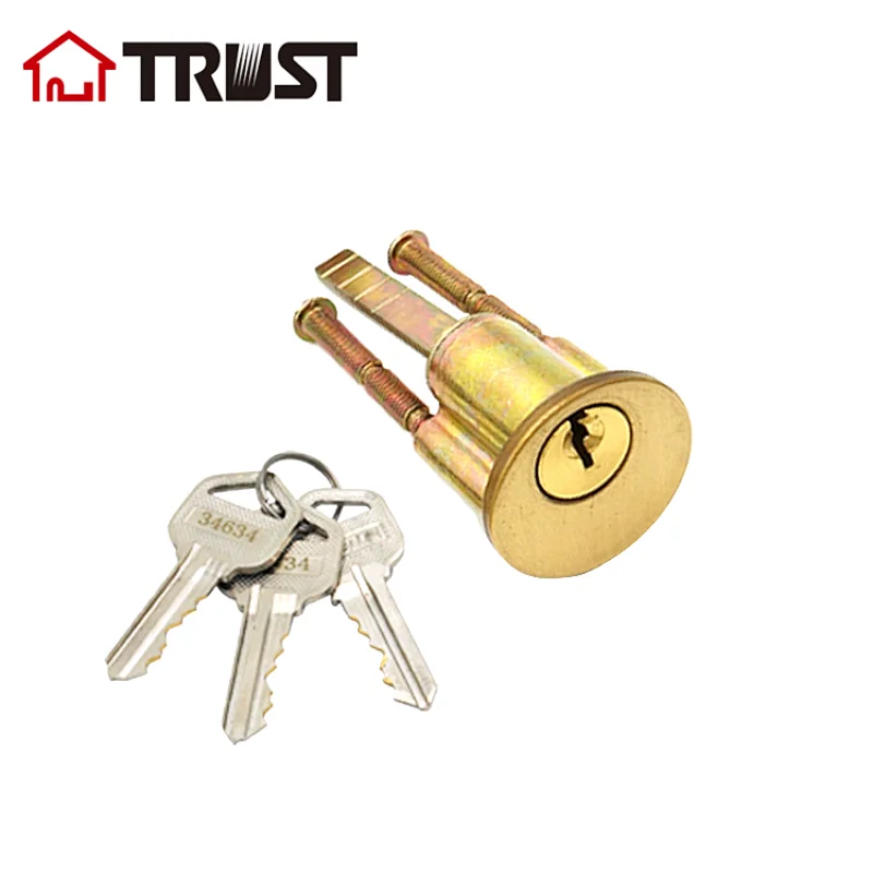 TRUST J2662 YP Jimmy Proof Deadlock Double Cylinder Brass Color