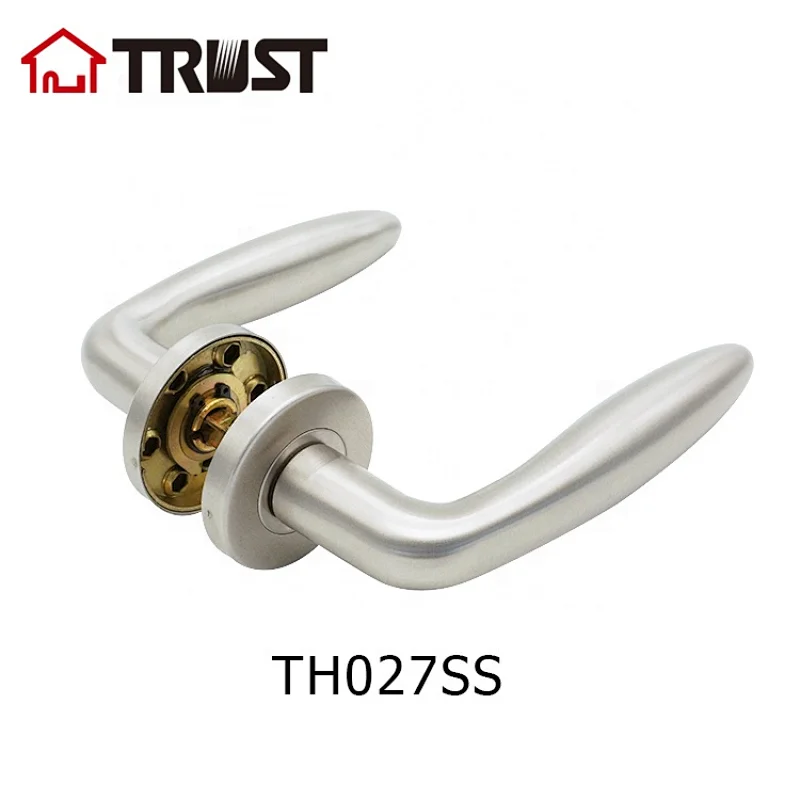 TRUST TH027-SS Hot Style Round Lever Door Handle Stainless Steel Pull Handle For Interior Door