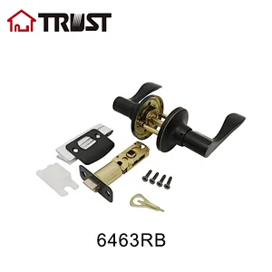 TRUST 6463-RB Black Door Lock Passage Tubular Ansi Grade 3  Door Lock
