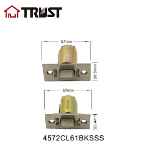 TRUST 4572CL61BKSSS Cylindrical Lever Lock Latch Bolt SS304 Latch Passage/Privacy Function