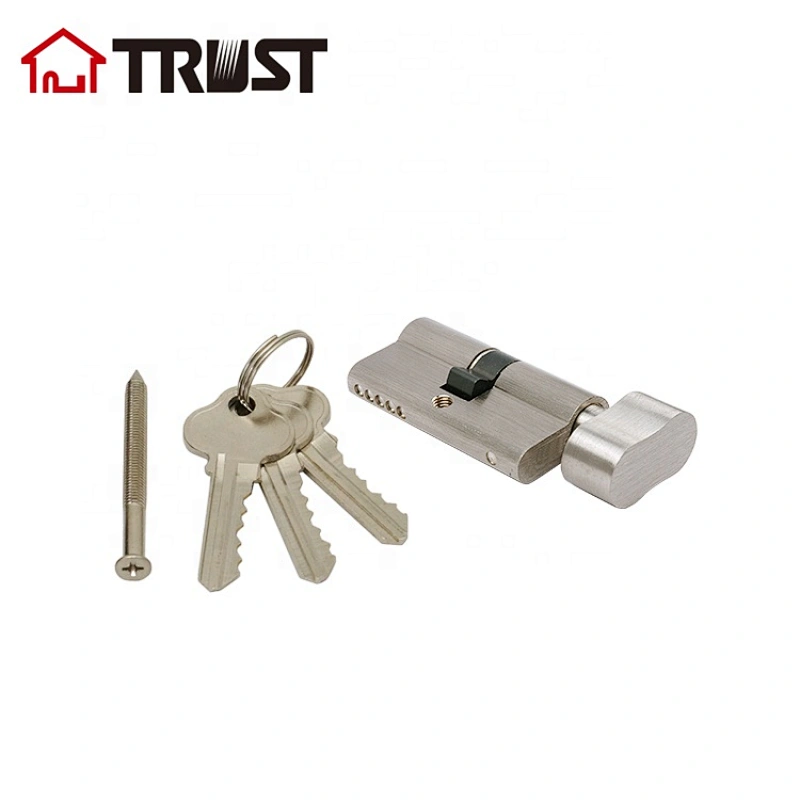 TRUST A60-SN-B01  European door lock cylinder With Big Turn In Satin Nickel