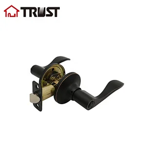 TRUST 6462-RB  ANSI Grade 3 Hot Sale Bathroom Lever Lock Privacy Black Door Handle Lock