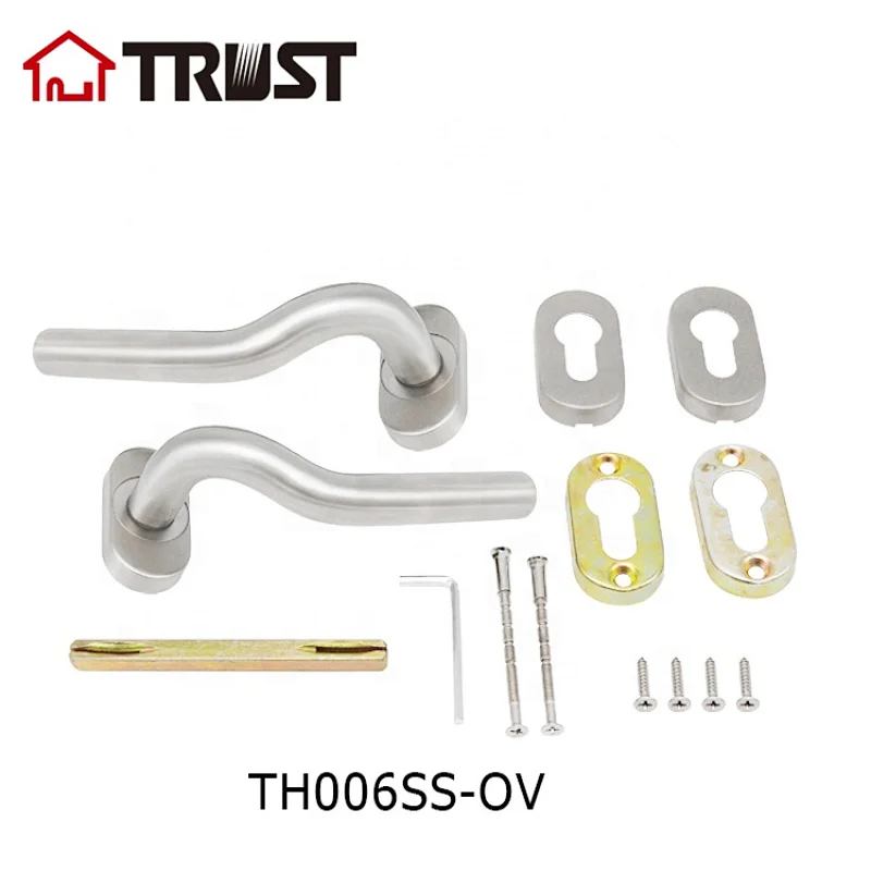 TRUST TH006-SS-OV Hollow Stainless Steel Tube Level handle With Oval Rose