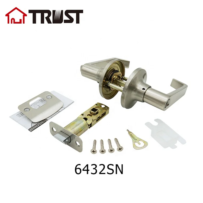 TRUST 6432-SN  Factory Wholesale Bathroom Or Privacy Function Door Handle Lock