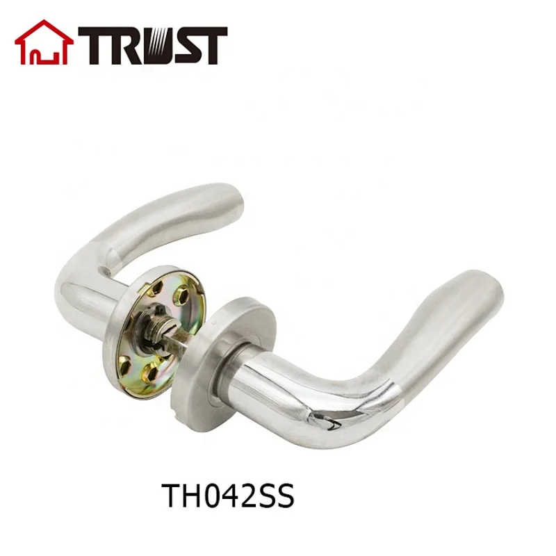 TRUST TH042-SS Hot Sale SS304 Hollow Lever Door Lock Interior Door Hardware On Rose