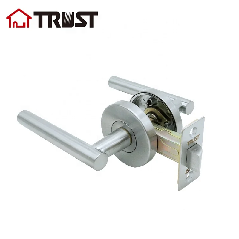 ZH027 PS-SC- Contemporary / Modern Door Handles / Levers  Passage in Satin Chrome Finish