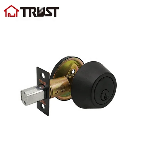 TRUST 7301-MB ANSI Grade 3  Deadbolt Lock Front Door Single Cylinder  Keyed Alike