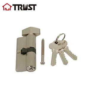 TRUST A60-SN-L01  European cylinder With Rhombus Shape Turn In Satin Nickel